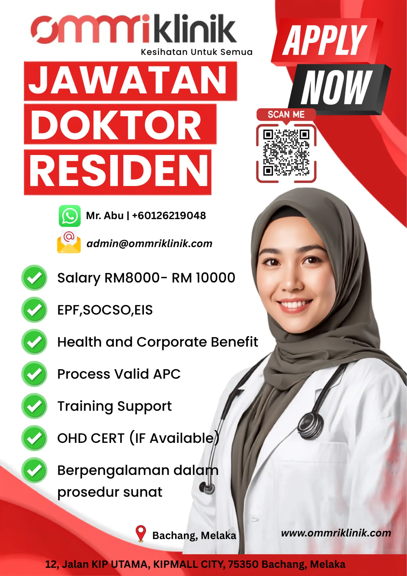 Resident Doctor recruitment poster